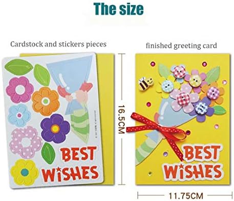Card Making Kit DIY Handmade Greeting Card Kit for Kids Girl boy, Thank You Card Mother's Day Card Valentine's Card Easter Birthday Christmas Card Art Craft Supplies Set for 3 Years Old and up