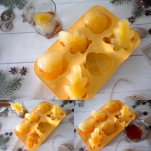 Fall Soap Molds Silicone, 2 Pack Acorn Leaf Thanksgiving Mold 12 Cavity | 3D Acorn Shape Soap Molds for Homemade Soap Wax Candle Thanksgiving Molds for Baking Muffin Jello Jumbo Chocolate Ice Trays
