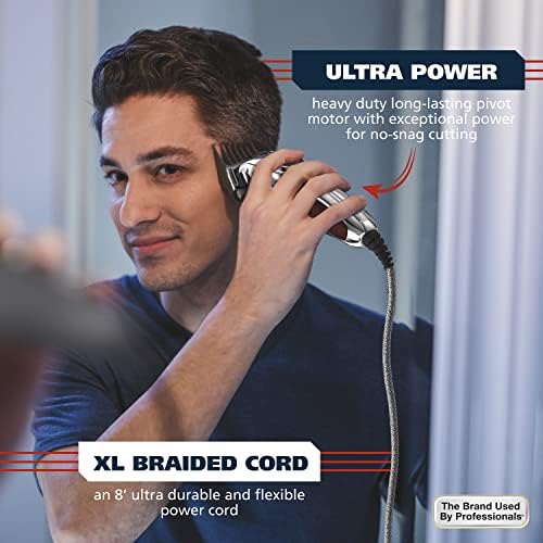 Wahl USA Pro Ultra Quiet High Torque Corded Hair Clipper for Ultra Quiet Operation and Cooler Operating Temperatures, Metal Housing with Bonus Hair Clipping Guard Caddy - Model 3000097 (Pack of 3)