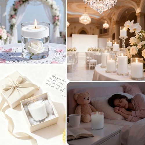 Aufien Candle Sand with Wicks, 42.8 Oz Pearled Candle, Unscented DIY Bead Powder Sand Wax Making kit Refillable Non Toxic for Handmade, Wedding and Halloween Christmas Decorations White