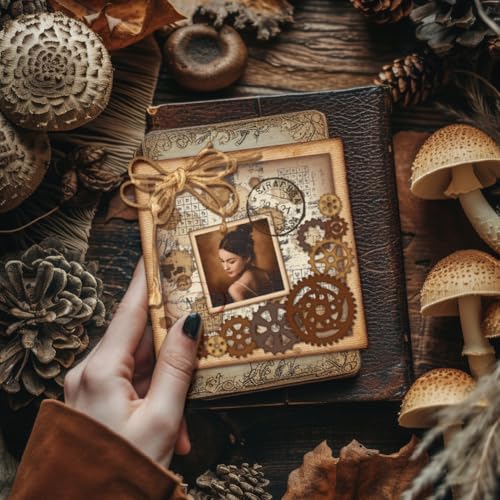GLOBLELAND Gear Ticket Cutting Dies for Card Making Bookmark Frame Cut Die for DIY Scrapbooking Journal Embossing Paper Craft Decor