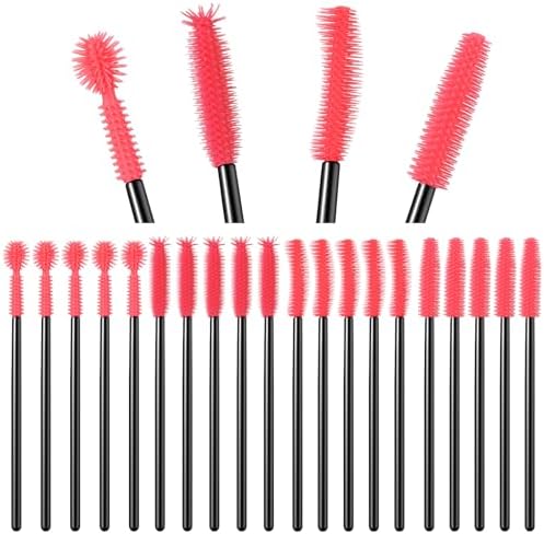 20 Pcs Sewing Machine Cleaning Brushes Reusable Silicone Cleaner,Black, Bright Pink
