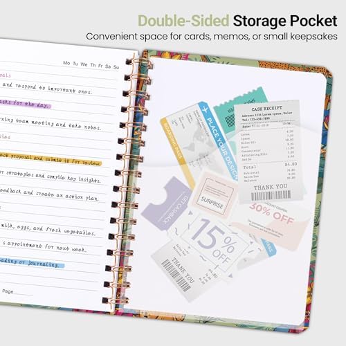 Lined Spiral Journal Notebook, A5 College Ruled Notebook for Note-Taking