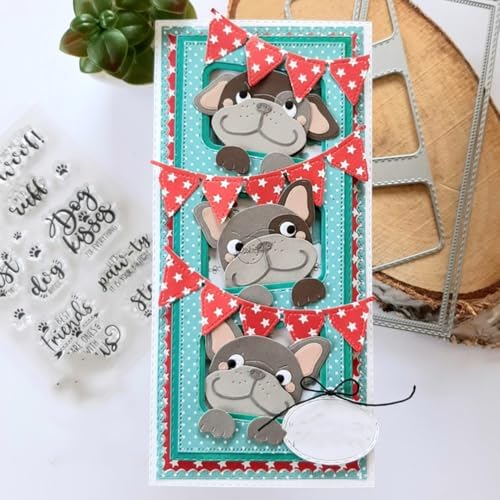 Patchwork Dog Metal Cutting Dies for Card Making