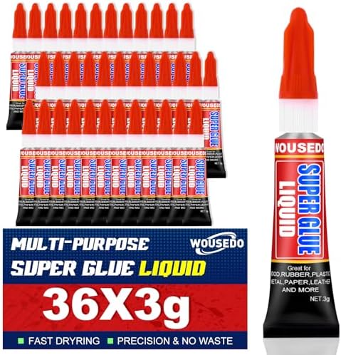 36 X 3g Super Glue Liquid, Quick Dry,Thin Formula, All-Purpose Instant Bond