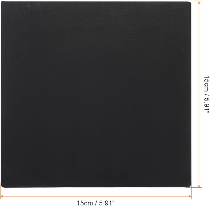 PATIKIL Paint Canvases Panel for Painting, 2 Pack 6x6 Inch Square Wood Frame Stretched Blank Art Board Panels for Acrylic, Oil, Tempera Painting, Black