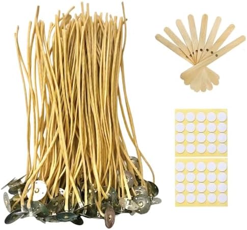 50 PCS 8 inch Hemp Candle Wicks kit, 2.5mm Beeswax Candle Wicks for DIY Bulk Natural Candle Wicks for Beeswax Candle Making Hemp Candle Wick for Butter Candle