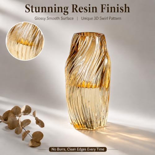 Vase Resin Mold, 3D Twisted Wave Silicone Mold for Epoxy Resin