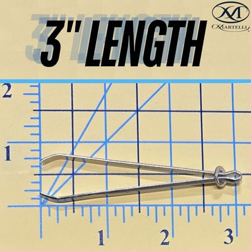 Martelli Locking Tweezers, 3 Inch Point Turner and Fabric Grip Tool for Sewing and Quilting Notions and Accessories - Quilting Tools - Sewing Supplies