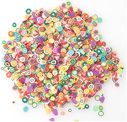 Sowaka 2000 Pcs 3D Polymer Slices Polymer Fruits Cake Colorful (Fruits)