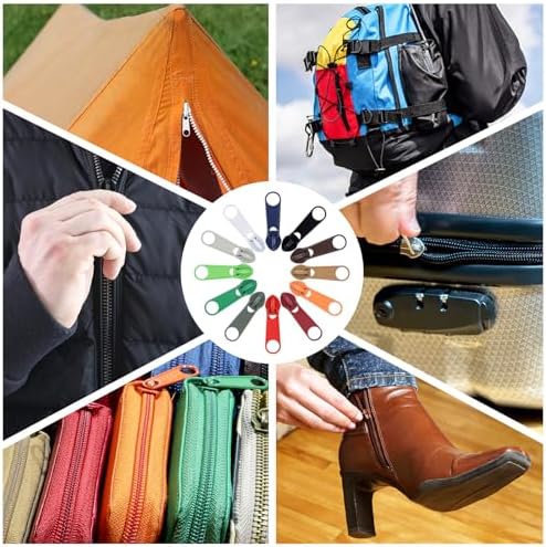 DOITEM Zipper Repair Kit - 5# Zipper Pull Rescue Kit for Clothing, Jackets, Purses, Luggage, Backpacks