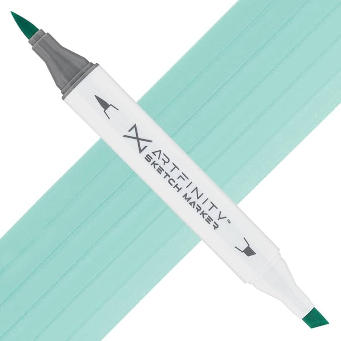 Artfinity Sketch Markers - Spearmint BG3-3, Vibrant, Professional, Dye-Based Alcohol Markers for Artists, Drawing, Travel, & More