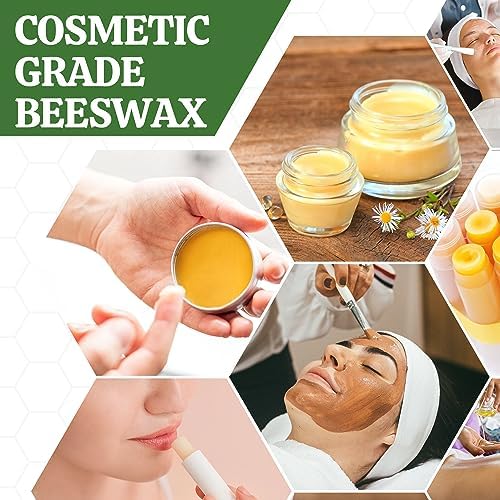 YASNAY White Beeswax Pellets 2LB, Organic Beeswax, Natural Triple Filtered