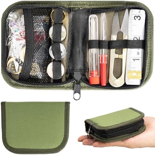 Military Survival Sewing Kit Portable Sewing Kit with Buttons for Men/Women