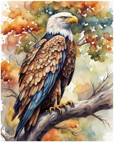 XTCIXAL Paint by Numbers Kit for Adults, Eagle - 16X20 Inch