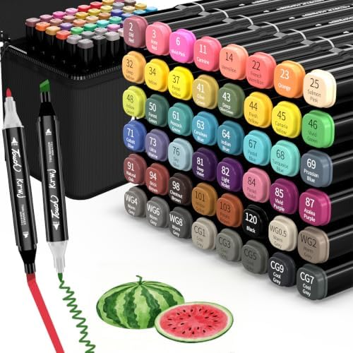 KJSHUANGTANG Alcohol Markers, 48 Colors Dual Tip Art Markers, Drawing, Coloring Marker for Sketching Adult Coloring