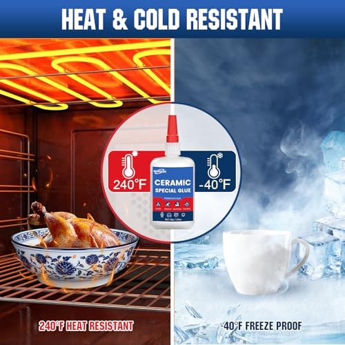Ceramic Glue 2 X 30g, Waterproof & High-Strength Instant Adhesive