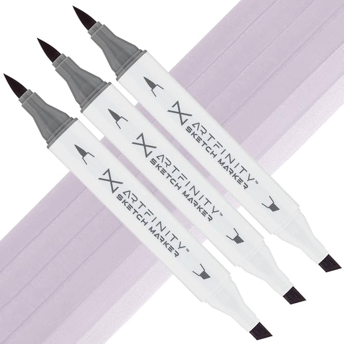 Artfinity Sketch Markers - Set of 3 - Dew Drop V9-35, Vibrant, Professional, Dye-Based Alcohol Markers for Artists, Drawing, Travel, & More