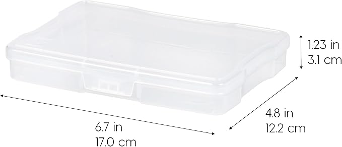 IRIS USA Photo Storage Cases |Made in USA| Fits 4"x6", (10-Pack) - Clear
