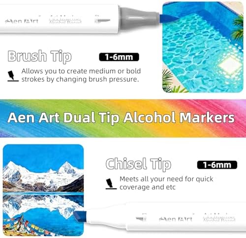 Alcohol Brush Tip Markers, 80 Colors Dual Tip Art Marker Set with Carrying Case, Perfect for Coloring Illustration, Adult Book Drawing, Sketching, Painting
