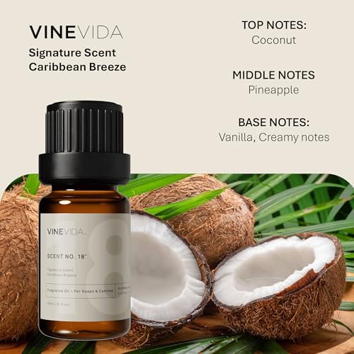VINEVIDA Scent No.18 Fragrance Oil for Candle & Soap Making - 0.33oz Natural Candle Scents - Made in USA
