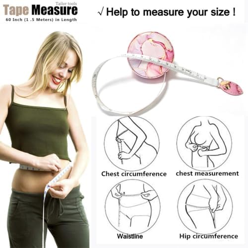 Tape Measure Body Measuring Tape，Medical Body Cloth Tailor Craft Dieting Measuring Tape, Dual Sided Retractable Ruler Colour Printed Soft Tape Measure Retractable