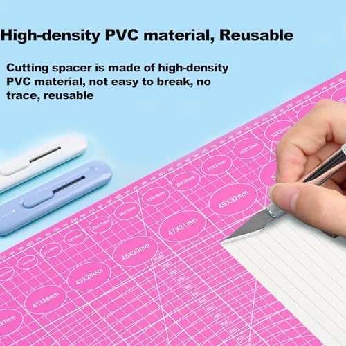 A5 Cutting Mat, Self Healing Sewing Mat, Rotary Craft Mat Double Sided 3-Ply Craft Cutting Board for Sewing Crafts Hobby Fabric Precision Scrapbooking Project Art Supplies, 8.6“ x 5.9”, Grey