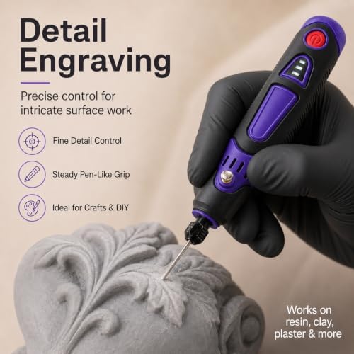 Cordless Rotary Tool Kit, 3.6V Mini Rotary Tool with 82 Accessories, 3 Variable Speed Rechargeable Engraving Pen for Wood, Glass, Metal, Electric Grinder for DIY Crafts, Sanding, Polishing