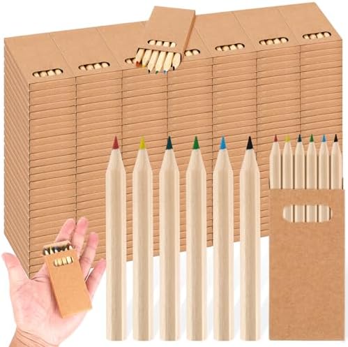 Faccito 300 Packs Mini Colored Pencils Bulk for Kids, 6 Colors