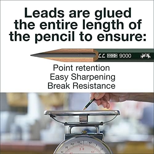 Faber-Castell Perfect Pencil Castell 9000 and 3 Count Refill - #2 Lead | Includes Sharpener, Protector, and Pencil Extender