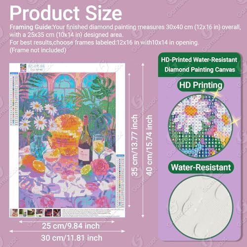 Gamteldot Disco Diamond Art Kits for Adults Beginners,DIY Diamond Art 5D Full Drill Diamond Dots Diamond Painting with Complete Tools,Pefect Art Crafts for Home Wall Decor Gift-12x16in-Restaurant