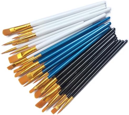 30 PCS Acrylic Paint Brushes Set (3×10 Pack), All-Levels Artist Paint Brushes for Acrylic, Watercolor, Oil Painting - Fine Detailing with Durable Nylon Bristles, Kid-Friendly & Classroom Supplies