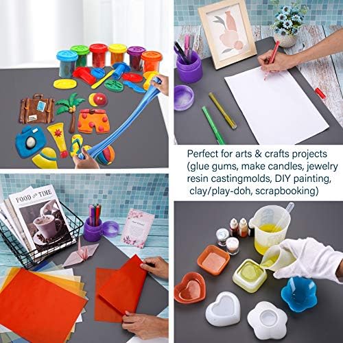 Gartful Silicone Mat Dark Grey 25.2" x 17.7", Large Craft Sheet, Desk Work Mat & Countertop Protector
