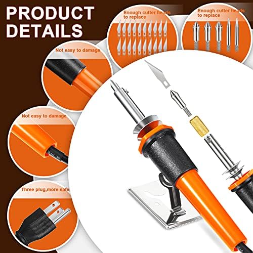 Honoson 30 Pcs Hot Knife Cutting Tool Kit for Carving Foam Cloth Stencil