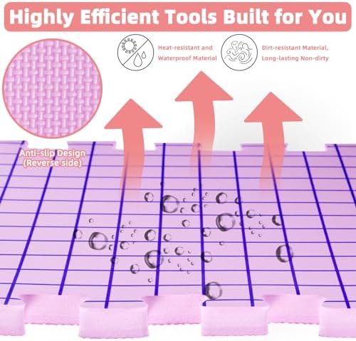 Opstin Knitting Blocking Mats and Pins, Interlocking Blocking Boards for Crochet Projects 0.75'' Extra Thick Blocking Mats with 150 T-Pins and Storage Bag