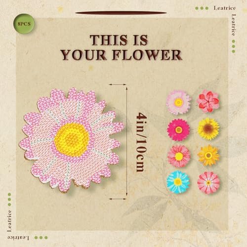 Leatrice 8 PCS Diamond Art Coasters Small Diamond Painting Kits for Adults