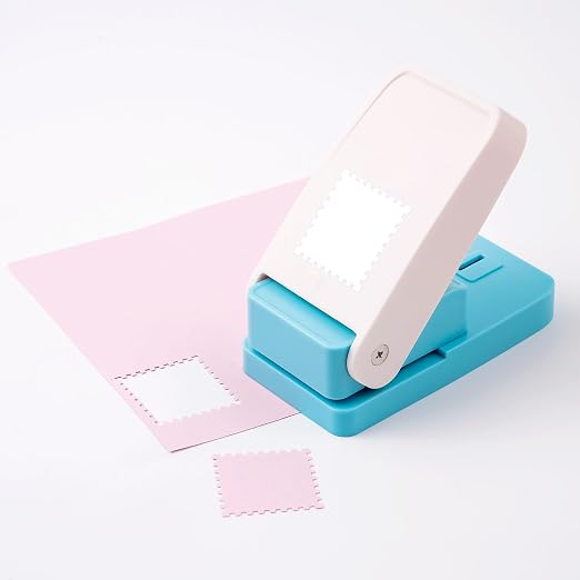 Stamp Punch, 1 inch Square Postage Stamps Punch, Stamp Puncher, Portable Lever Craft Hole Punches for Paper Crafts, Stamps Cutter Hole Punches, Paper Punches for Crafting DIY Project Scrapbooking