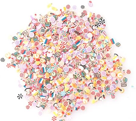 Sowaka 2000 Pcs 3D Polymer Slices Polymer Fruits Cake Colorful (Fruits)