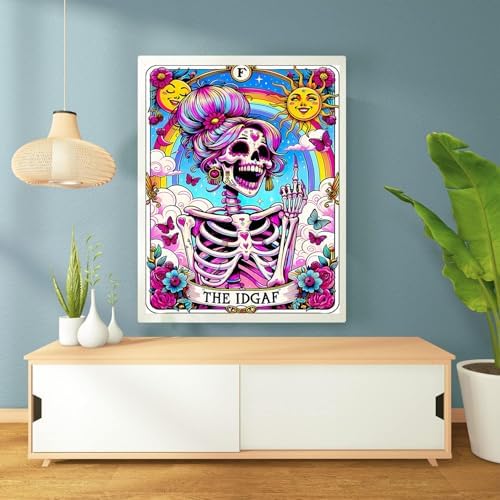 Axquilon Skull Diamond Art Kits for Adults 12x16In