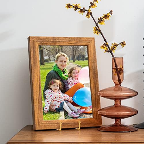 IBosins 5-Pack 6-Inch Plate Holder Display Stands Gold Metal Frame Stand