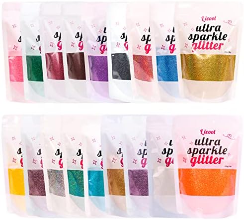 100g/3.5oz Pack Iridescent Rainbow Fine Glitter for DIY Craft, Epoxy Resin, Tumblers, Candle Making, Festival Decoration, Makeup, Body, Eye, Nail Art (Iridescent Orange)