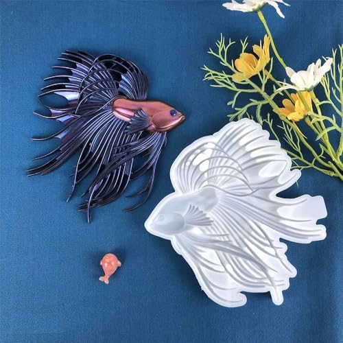 3D Fish Silicone Mold for Epoxy/UV Resin Casting DIY Craft Art Decors