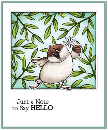 Cute Funny Fatty Birds with Heart Clear Stamps and Cutting Dies Set for Card Making DIY Scrapbooking Supplies Silicone Stamps Metal Cut Dies for Paper Albums Crafts Decor