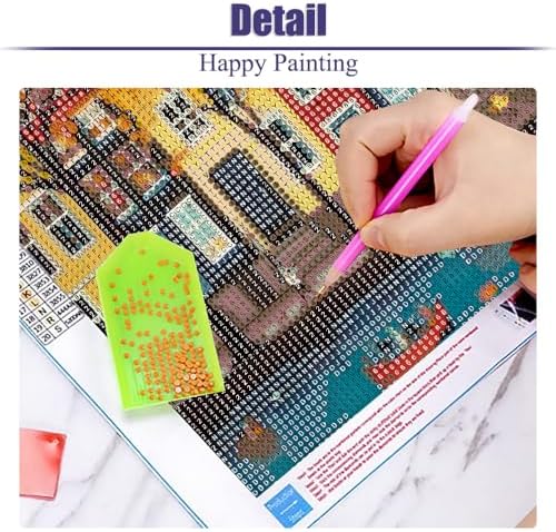 4 Pack Diamond Art Kits for Adults,Cityscape Diamond Painting Kits 12x16 In