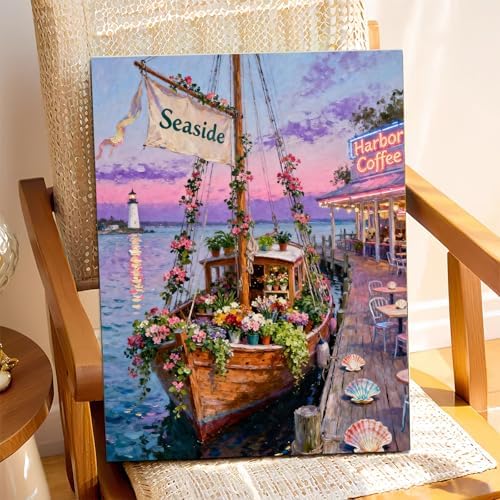 XTCIXAL Paint by Numbers Kit for Adults, Sailboat, 16X20 Inch