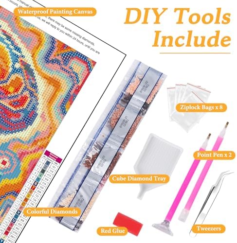 Diamond Art Kits for Adults & Beginners, Mushroom Diamond Painting Kit
