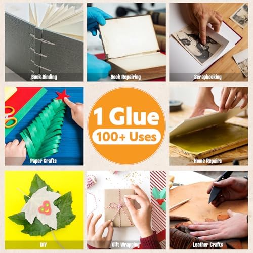 PVA Glue Book Binding, PH Neutral PVA Adhesive, Professional-Grade Strength Acid-Free Book Glue, Dries Clear & Remains Flexible, Used for Book Repair, Framing & Crafts | Safe for Paper - 4 oz (2 Pack)