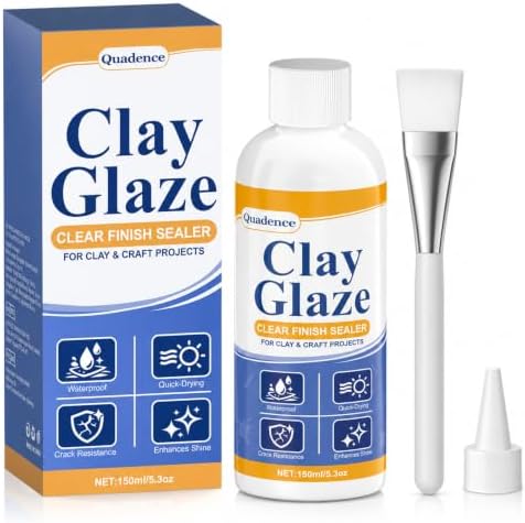 Air Dry Clay Glaze, 5.3 FL OZ Gloss Varnish for Polymer Clay & Crafts