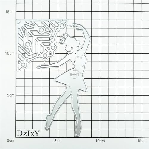 Ballet Woman Hollowout Lace Metal Cutting Dies for Card Making