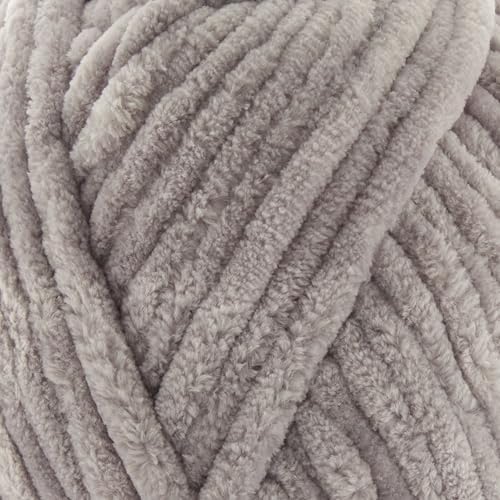 Loops & Threads Sweet Snuggles Yarn - Yarn for Knitting, Crochet, Weaving, and Arts & Crafts - Gray, Polyester, 8.8 oz